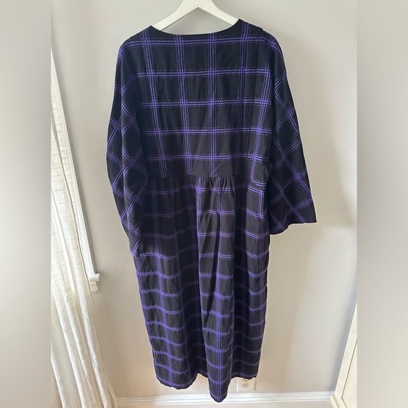 Mara Hoffman Aviva Dress in Black with Purple Embroidery - Picture 3 of 6